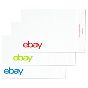 eBay-Branded Shipping Polymailers Red Green & Blue 10" x 12.5" Quantity of 50